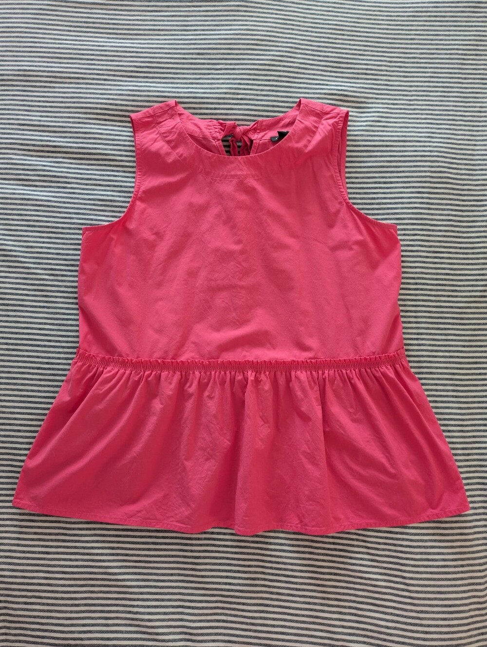 Ann Taylor  Pink Sleeveless Peplum Top